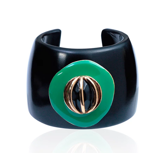 BRACELETE PRETO C/ VERDE NOVO